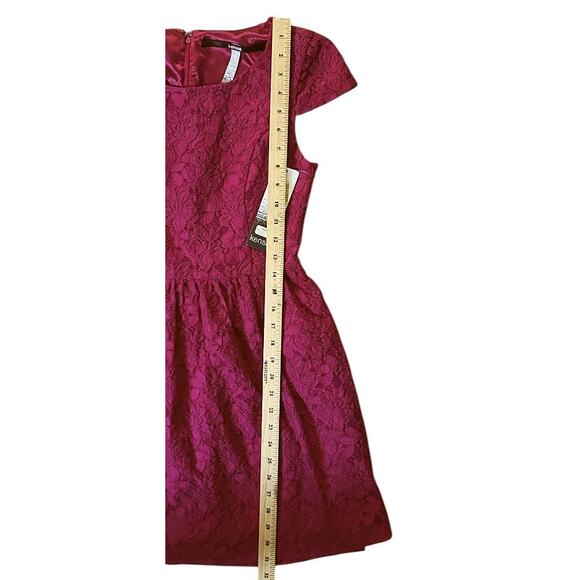 NWT Kensie Pink Lace Cap Sleeve Lined Fit & Flare Dress Small - Picture 2 of 8